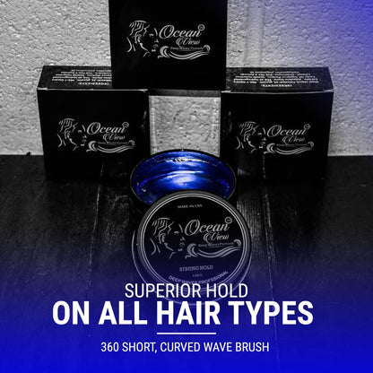 OCEAN VIEW DEEP WAVES POMADE- Wave Grease for 360 Waves + Shower Brush for 360 Waves