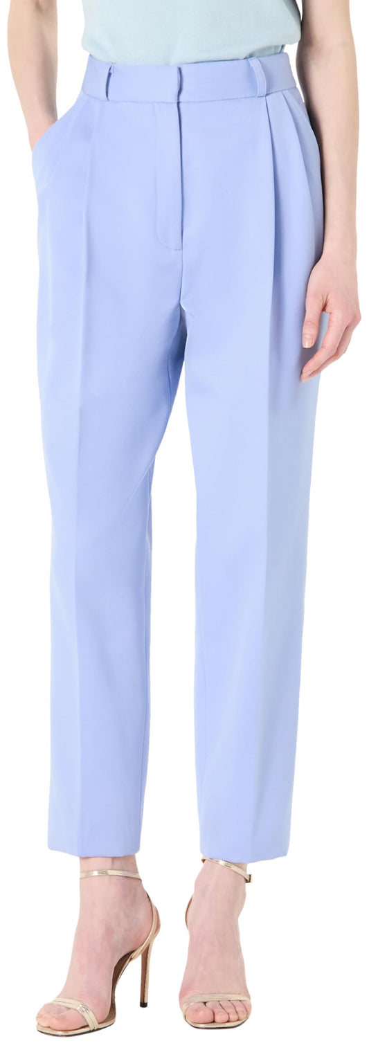 Sergio Hudson, Pleated Crop Pant, 10, Sky