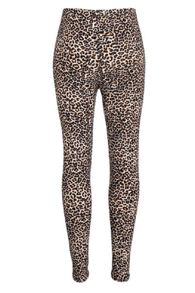 2Chique Boutique Women's Leopard Print Peach Skin Leggings (One Size Fits All)