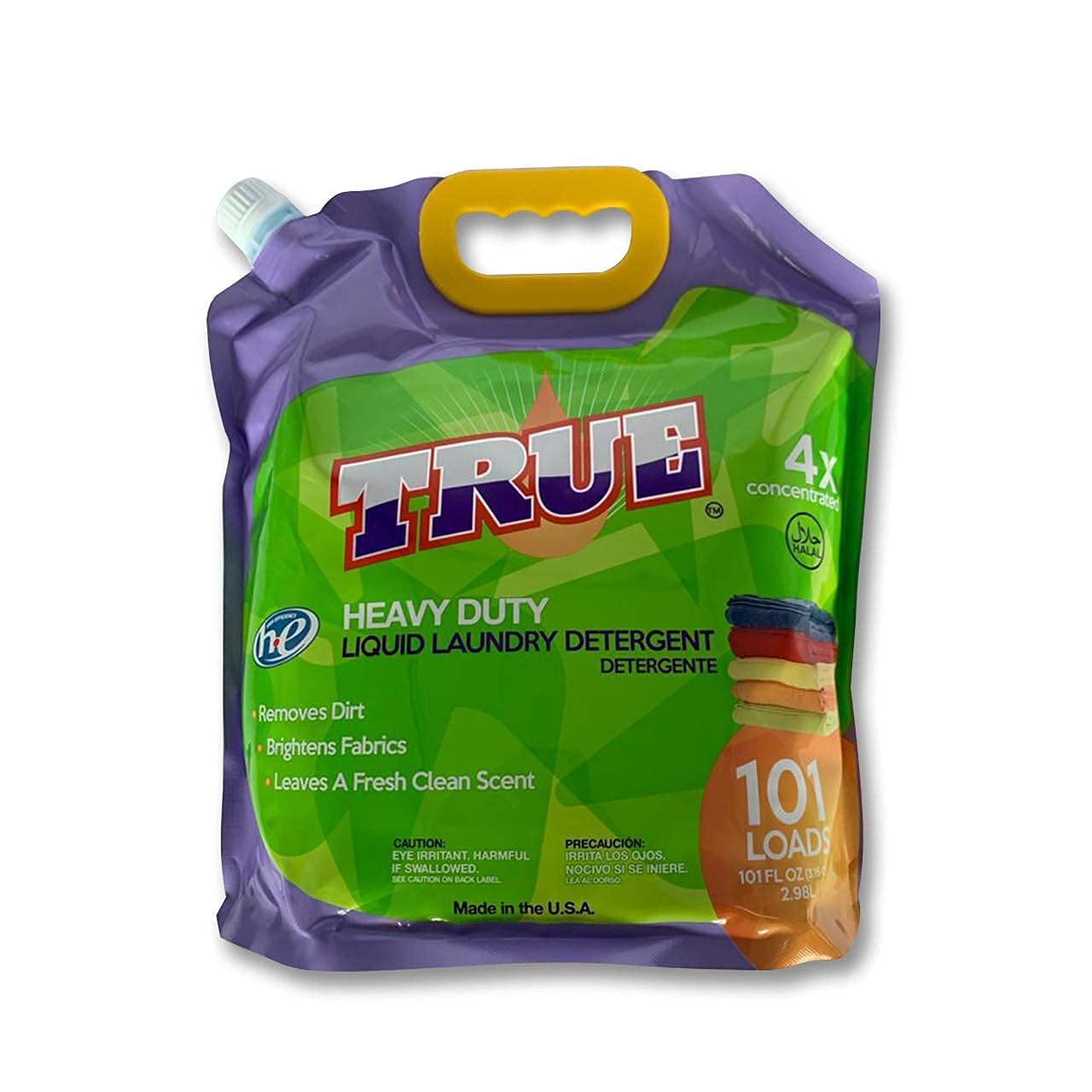 True Laundry Detergent - 101 Fluid Ounces (101 Loads) - Liquid Laundry Detergent- 4x Concentrated - Made in USA & Halal