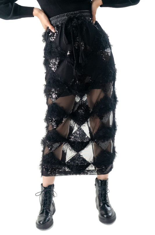 Pantora Women's Alicia Novelty Skirt, Black, Medium