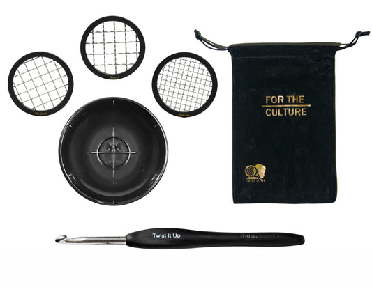 Twist It Up V5 Modular Dome Comb - 3-in-1 Hair Twisting Tool for Black Men's Curls and Hair Sponging - Alternative to Tennis Racket Combs