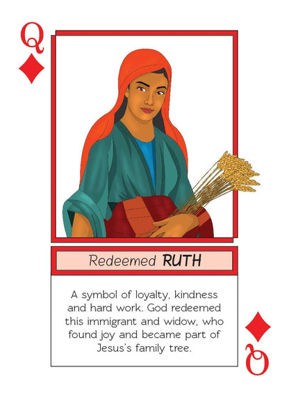 Kulture Games Playing Cards: Bible Legends - Diverse Bible Characters, Stories & Encouraging Bible Verses - Trivia Card Game - Christian Cards for Family Game Night - Christian Gifts