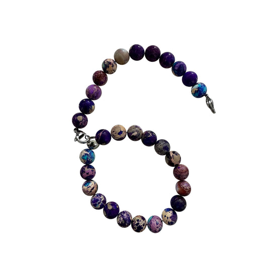 Locsanity Interlocking, Sisterlock, Dreadlock, Crochet Tool Bracelet Holder, Pink Beads (Purple)