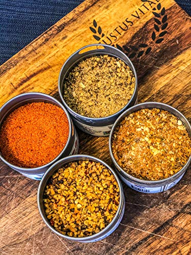 BBQ Pit Master Collection | 4 Gourmet Seasonings & Spice Rubs | All Natural | Non GMO | Sustainably Sourced | Small Batch | Magnetic Tins | #67