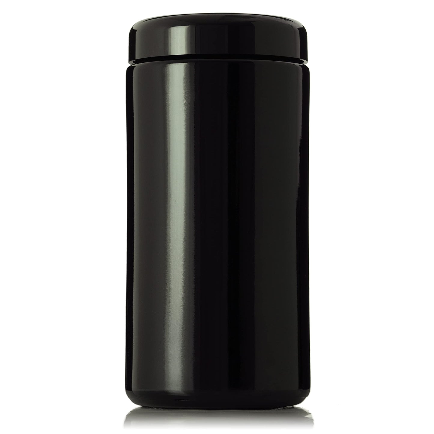 Artanis Home Black Ultraviolet Glass Jar with Lid | 1 Liter 33.8 oz Airtight Smell Proof Container | Wide Neck Herb Storage, Ideal for Coffee, Tea, Spices, Dried Goods, Tall Glass Jar for Kitchen