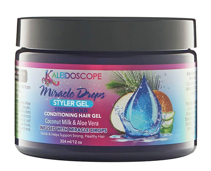 Kaleidoscope Miracle Drops Styling Gel | Strong Hold | Conditioning Hair Gel 12 fl oz