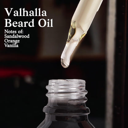 Beard Gains Valhalla Luxury Scented Beard Oil for Men - Groom, Control, and Promote Facial Hair Growth - Made In USA - 1 Ounce