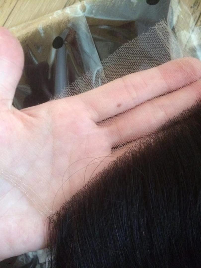 2Chique Boutique Human Hair Wig 4x4 Transparent Lace Wig Natural Color Silky Straight 20 inches