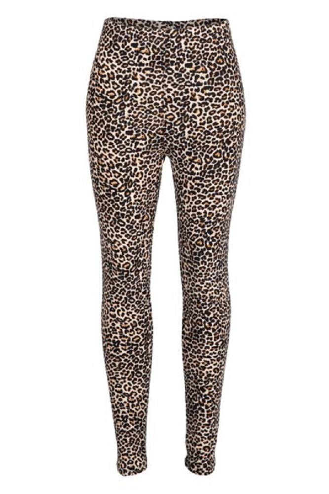 2Chique Boutique Women's Leopard Print Peach Skin Leggings (One Size Fits All)