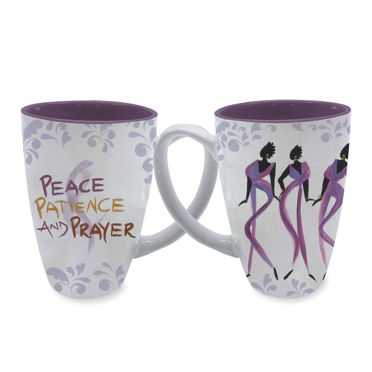 Shades of Color Latte Mug, Peace, Patience & Prayer, 5 x 5 inches , 16 oz, Multicolor