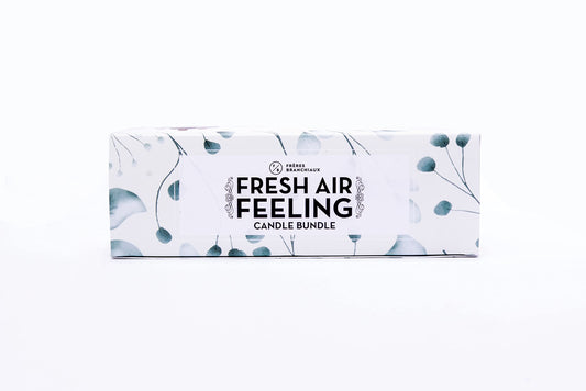 FRÈRES BRANCHIAUX Fresh Air Feeling 4 oz Scented Soy Single Wick Candle Bundle with Burn Time of 10 Hours each