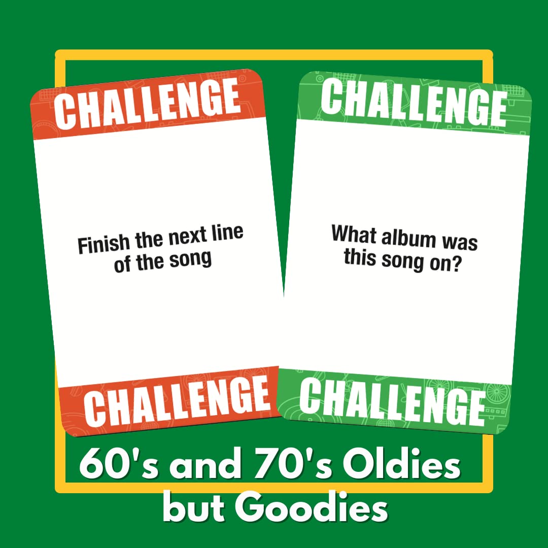 Lyrically Correct Music Trivia Card Game | Multi-Generational Family Gatherings, Adult Game Night and Fun Trivia (60's and 70's Oldies but Goodies)