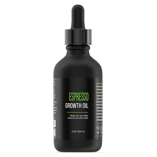 Edge Entity Espresso Hair Growth Oil 2oz – Blend of Castor Oil and Avocado Oil Infused with Coffee Beans, Amla and Ashwagandha for Thicker, Nourished Hair - Ideal for Kinky, Coily and Damaged Hair