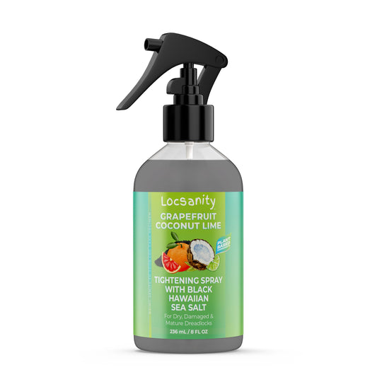 Locsanity Grapefruit Coconut & Lime Moisturizing and Tightening Spray Mist w/Black Hawaiian Sea Salt