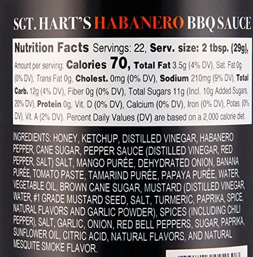 SGT. Hart’s BBQ Sauce, Original, Chipotle, & Habanero Flavors - Trio Pack - 22.04 OZ Each