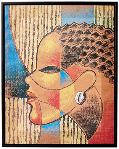 Shades of Color Composite of A Woman Framed Canvas Art, 19.625 x 15.625 inches (FCA156), Multicolor