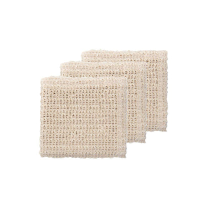 Shea Radiance Sisal Exfoliating Washcloth- 100% Renewable Sisal Fiber - Eco Friendly & Biodegradable Body Scrubber (3 Pack)