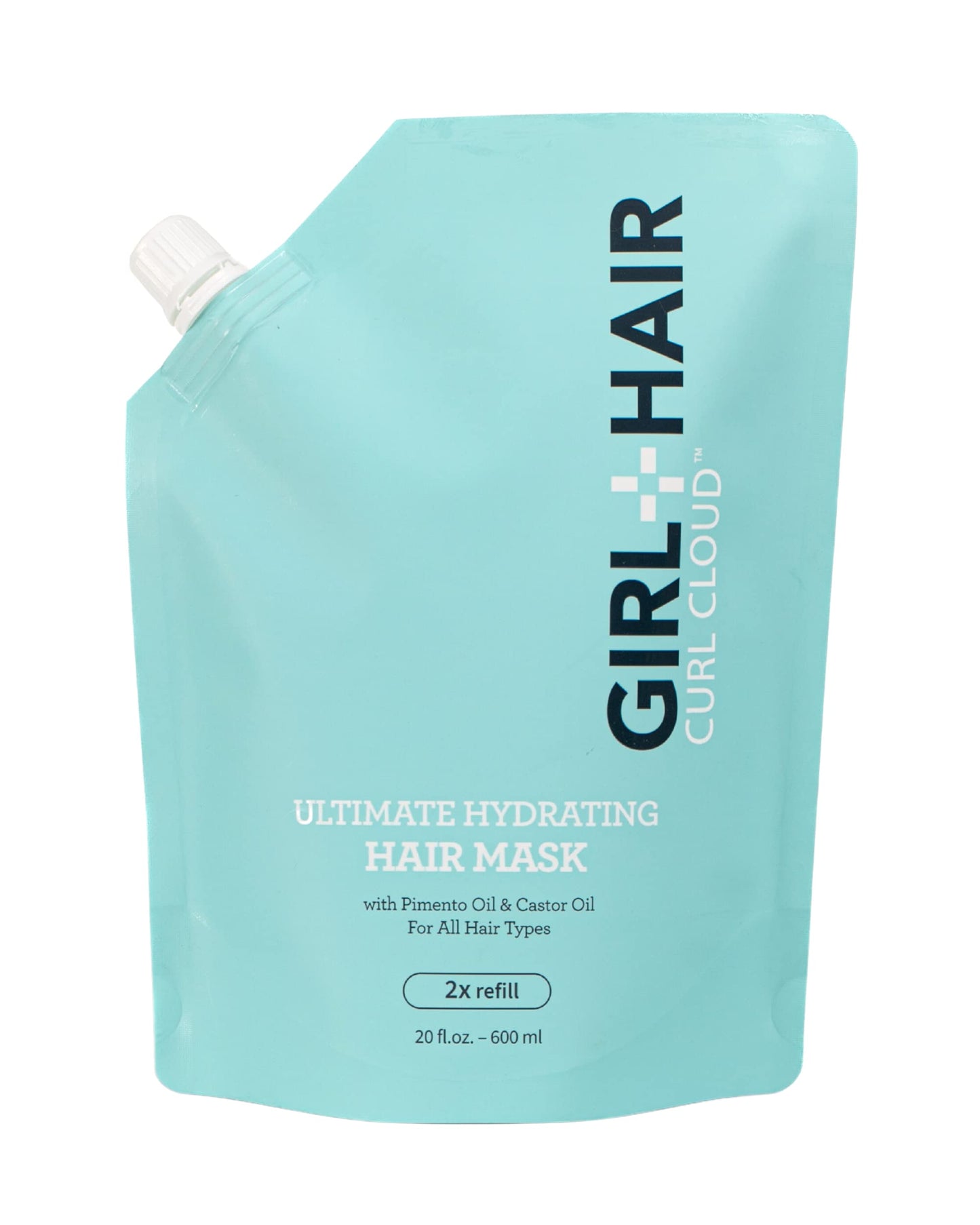 GIRL+HAIR Deep Conditioning Hair Mask Pouch | Hydrating Pimento Oil & Castor Oil For Dry, Damaged Hair | No Silicones or Parabens | New Eco-Friendly Package | 20 fl.oz