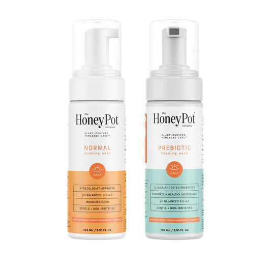 The Honey Pot Company - Normal & Prebiotic Feminine Wash Bundle - Herbal Infused Natural Hygiene Wash for Sensitive Skin Types - PH Balanced Plant Based Feminine Products - Free from Parabens