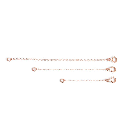 Wild Moonstone Necklace Bracelet Extender Chain 3pc Set - 2", 3", 4" - Sterling Silver, 14k Gold Filled, 14k Rose Gold Filled (14k Gold Filled)