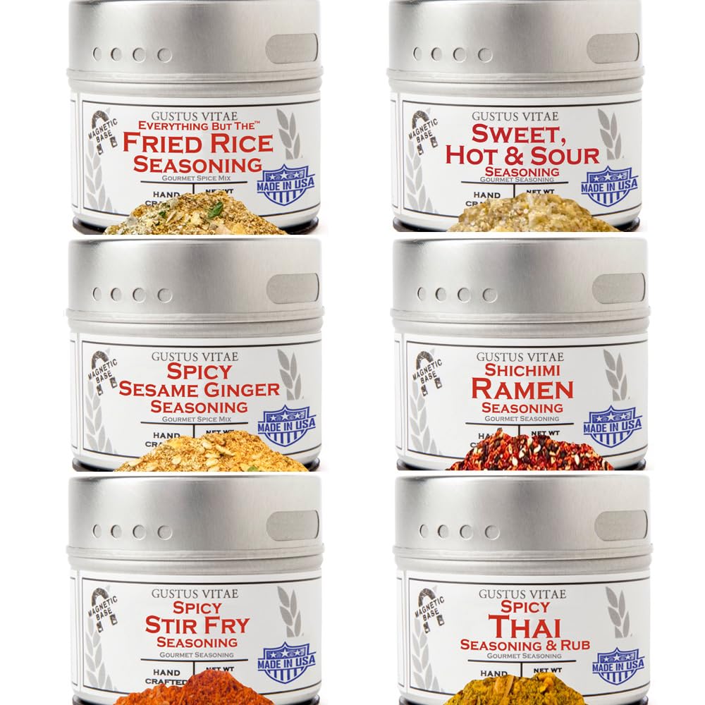 Fried Rice Seasoning Collection | Gourmet Spice Blends | Non GMO, No MSG | Hand Made In USA | Small Batch | Non GMO, All Natural | Asian, Rice, Wok, Stir Fry Seasoning | Gustus Vitae | #888