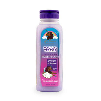 MAGICAL TRESSES Afro Unicorn Wavy, Coily, and Curly Hair Shampoo - Defining, Taming, Softening, and Moisturizing Hair Care - Moisturizing Shampoo With Raspberry Extract