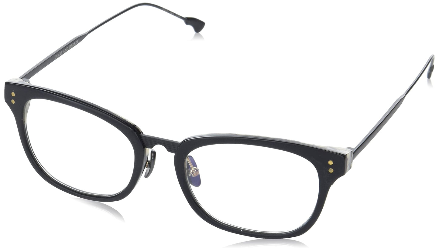 Coco and Breezy Munster Square Prescription Eyewear Frames, 103/Black, 51mm, 20mm, 145mm