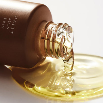 SWEET JULY SKIN Irie Power Face Oil, Moisturizing, Illuminate, Hydrating, Squalene, Neem Seed Oil, Turmeric Root Oil, Clean, Vegan, 1 Fl Oz