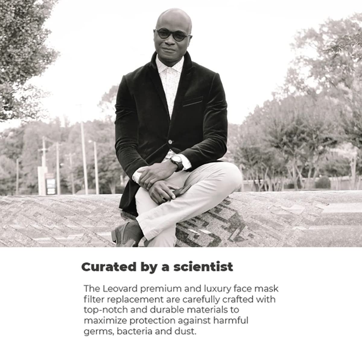 Leovard Face Mask Filters - 30 Premium PM2.5 Activated Carbon Filter - 5 Layered Replacement. Designed in USA