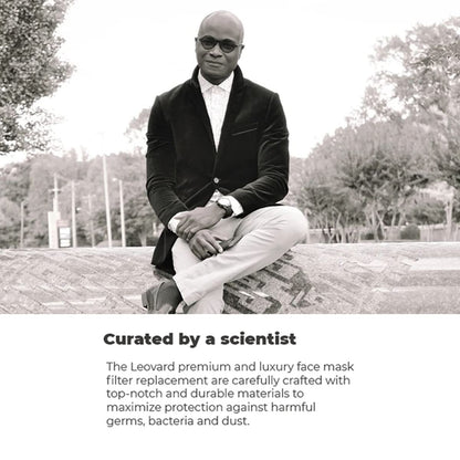 Leovard Face Mask Filters - 30 Premium PM2.5 Activated Carbon Filter - 5 Layered Replacement. Designed in USA