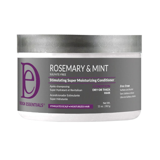 Design Essentials Rosemary & Mint Stimulating Super Moisturizing Conditioner for Dry, Thick, or Brittle Hair; Sulfate-Free, Stimulates Scalp, Moisturizes Hair, 6 Oz