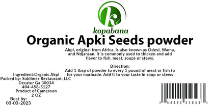 KOPABANA Organic Akpi Seed Powder بدور الاكبي 2 oz