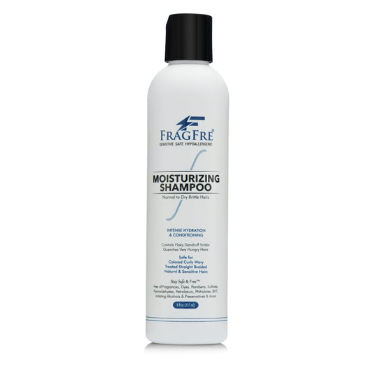 FRAGFRE Moisturizing Shampoo 8 oz: Fragrance-Free, Hypoallergenic, and Sulfate-Free - Nourish and Hydrate Your Dry, Hungry Hair with a Safe and Gentle Oil Shampoo - Ideal for Colors and Sensitive Scalps - Vegan and Cruelty-Free (1 Pack 8 oz)