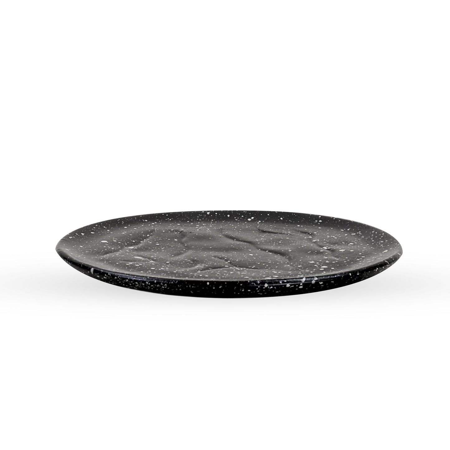 SWEET JULY Edgewater Ceramic Dinner Plate, Handcrafted, Durable, Dishwasher & Microwave Safe, Speckled Design, Avail. in White, Black, Gray and Chai – 11” Plate (Black Speckled)