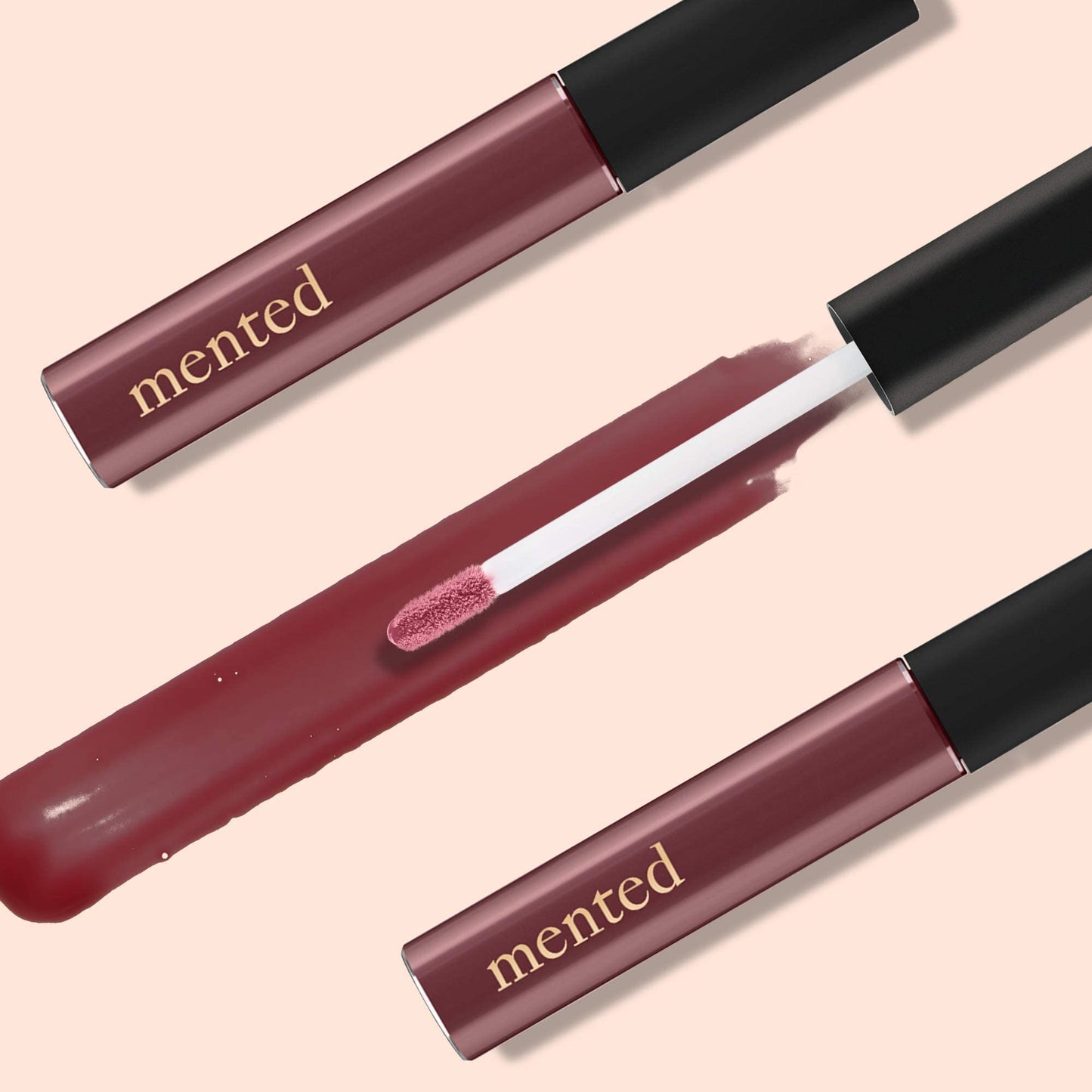 Mented Cosmetics Lip Gloss Bundle | Vegan, Paraben-Free, Cruelty-Free Gloss Topper | Long Lasting and Moisturizing Lipgloss (Send Nudes & Berry Me)