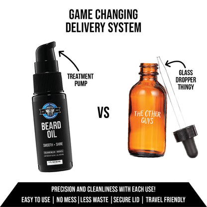 Game Face Natural Beard Oil - 1 fl oz Hydrating Men's Beard and Mustache Oil | Eucalyptus & Sea Salt, Confidence-Boosting | Lightweight Formula for Silky Smooth, Shining Beard Care