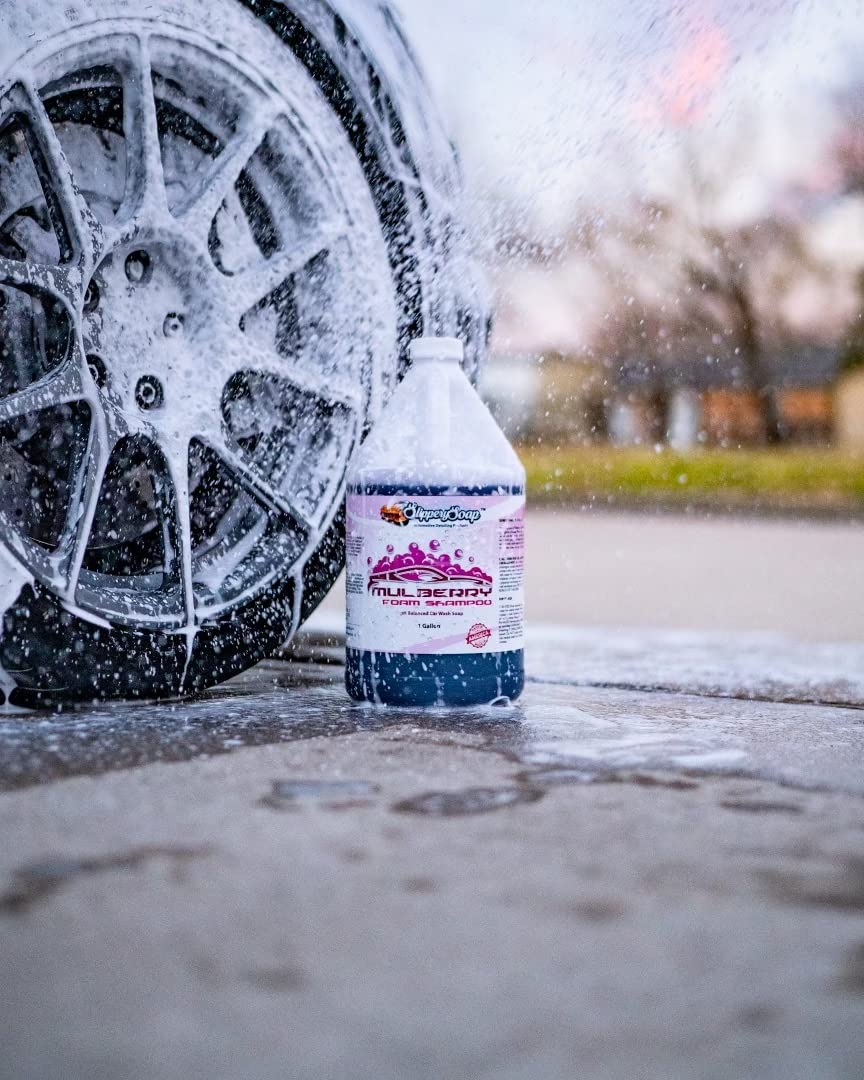 SLIPPERY SOAP Mulberry Foam pH Balanced Shampoo, High Foaming, Easy Rinse, Scratch Free, Car Wash Soap, 1 Gallon