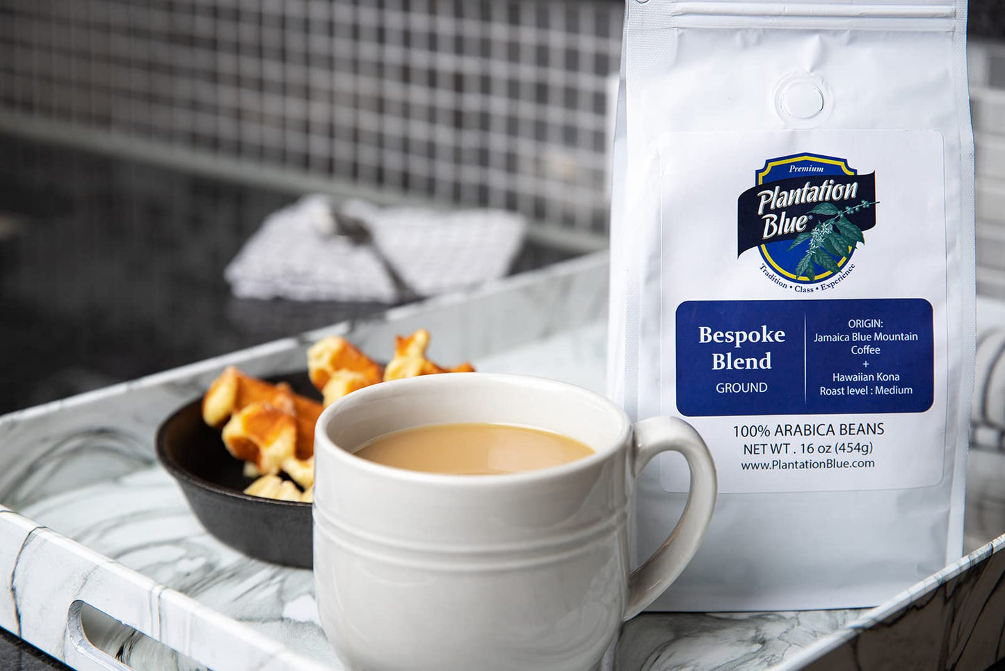 Fusion of Elegance Bundle: 8oz 100% Jamaica Blue Mountain Ground + 1lb Bespoke Blend Ground Coffee Medium Roast Bundle