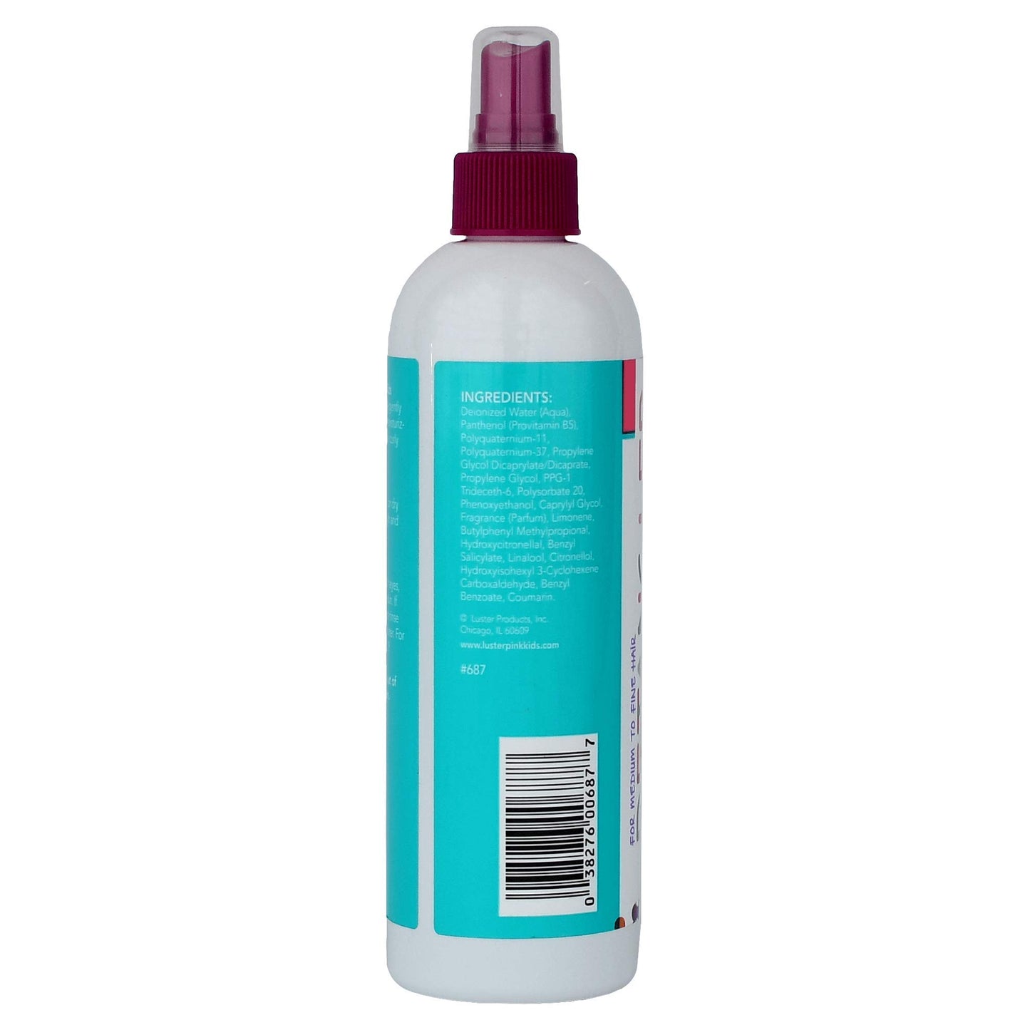 Luster's Pink Kids Detangling Spray, 12 Ounce Made with Provitamin B5.