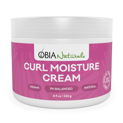 OBIA Naturals Curl Moisture Cream, Light-Weight Leave-In Conditioner, 8oz