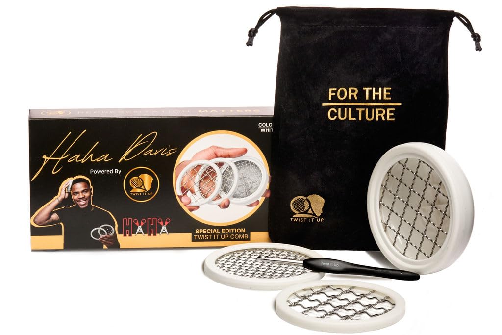 HaHa Davis Twist It Up Comb - Special Edition, V5 Modular Dome Comb for Black Men's Curls - Alternative to Hair Sponges and Tennis Racket Twist Combs