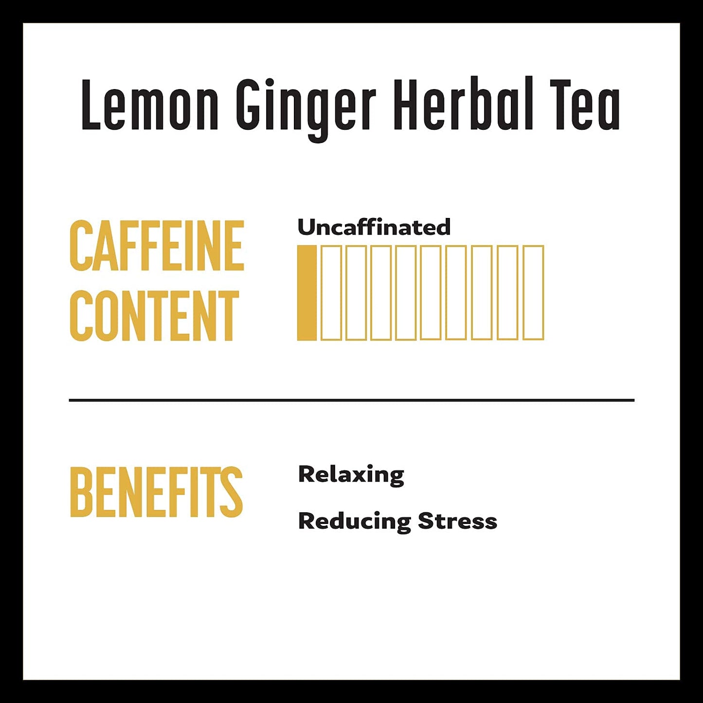 BLK & Bold | Lemon Ginger Herbal Tea | Fair Trade Certified Loose Leaf Specialty Tea | Naturally Caffeine Free | 43 Cups Hot or 21 Cups Iced | 3 oz Bag (Pack of 1)