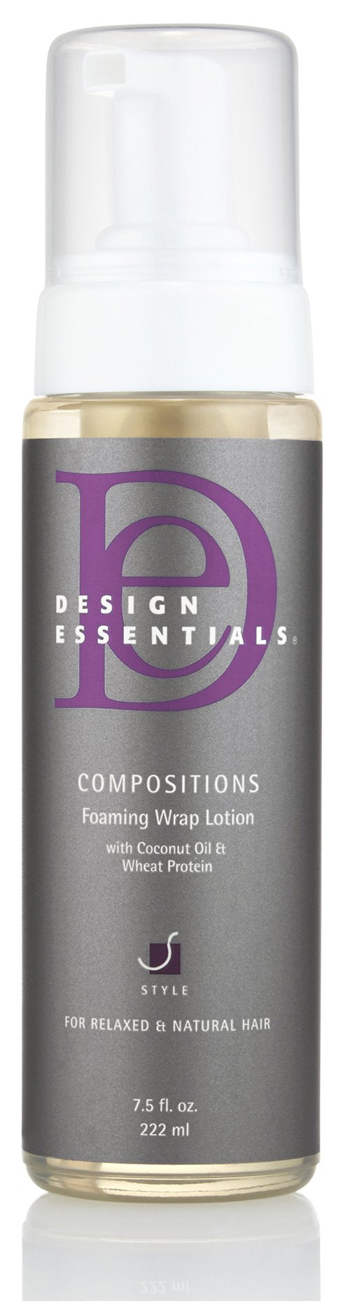 Design Essentials Compositions Foaming Wrap Lotion for Relaxed & Natural Hair, 7.5 Ounce