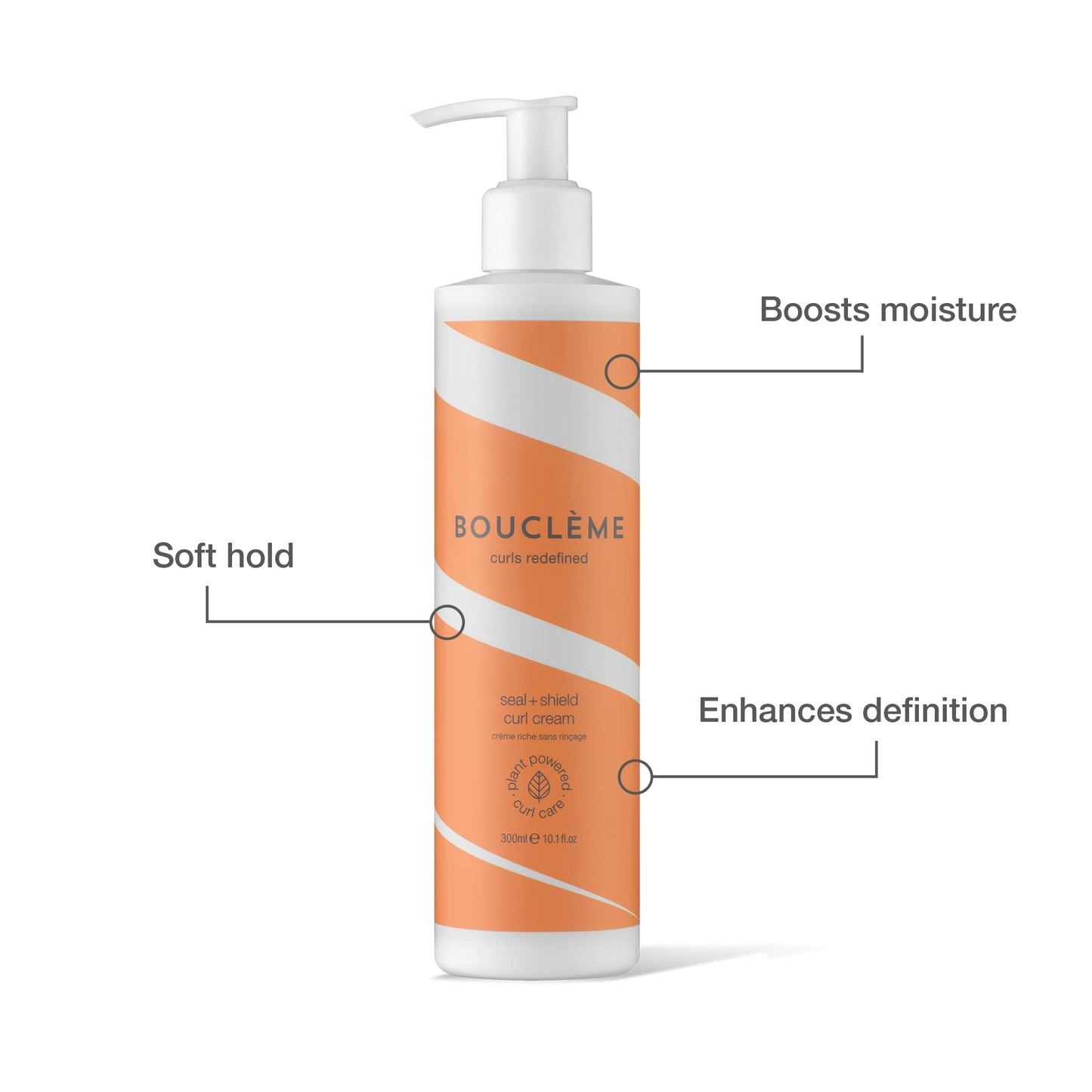 Bouclème Seal + Shield Curl Cream - Lightweight Curl Cream to Protect Against Humidity - 96.98% Naturally Derived Ingredients and Vegan - 10.1 fl oz