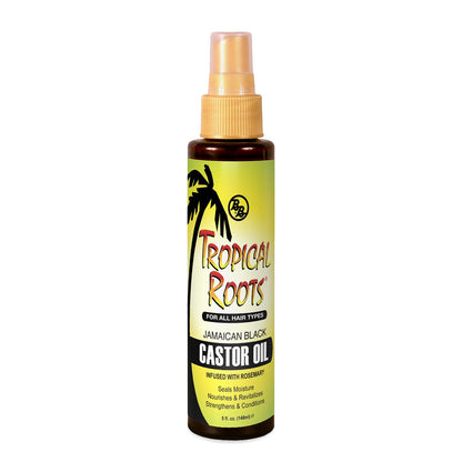 Bronner Bros Tropical Roots Jamaican Black Castor Oil with Rosemary Oil for Healthy Hair Growth - Deeply Nourishes, Strengthens, Soothes & Revitalizes Hair & Scalp - Adds Moisture & Shine - 5oz