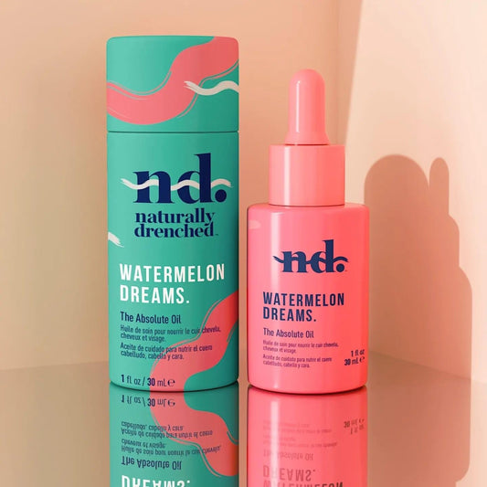 Naturally Drenched Watermelon Dreams - Lightweight Nourishing Oil for Hair growth, Hair and Face - 100% Kalahari Melon Seed Oil - Improves Skin Hydration, Organic, Vegan and Cruelty Free Skin Care