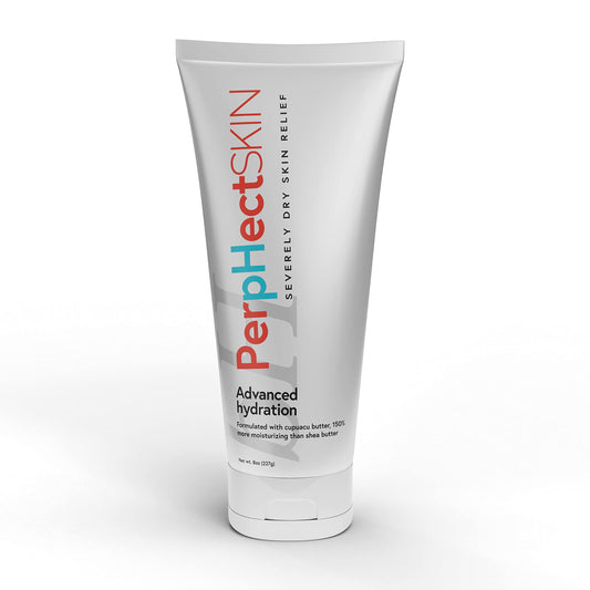 PerpHectSKIN Severely Dry Skin Relief Cream with Cupuacu Butter, Lightweight, Long Lasting Moisturizer for Body & Face, Fragrance-Free Dry Skin Natural Cream 8 Oz