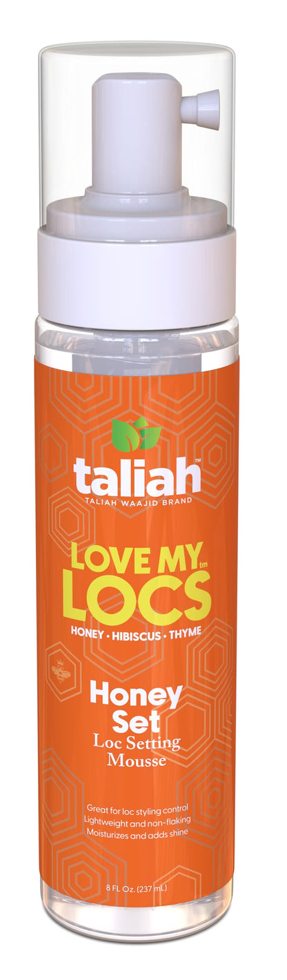 Taliah Waajid Love My Locs Honey Set Loc Hair Mousse (8oz) - Firm Hold, Natural Ingredients, Alcohol Free, Sulfate Free, Paraben Free