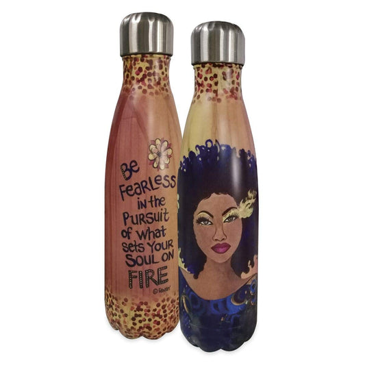 Shades of Color Stainless Steel Bottle, Soul on Fire, 10 x 10.5 inches (SSB138)